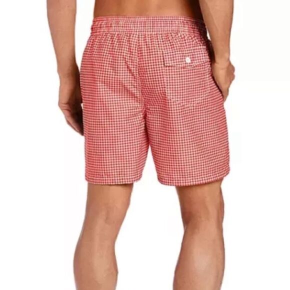 Kanu Surf Monaco RedGingham Board Shorts swim trunks shorts Sz S - Picture 2 of 7